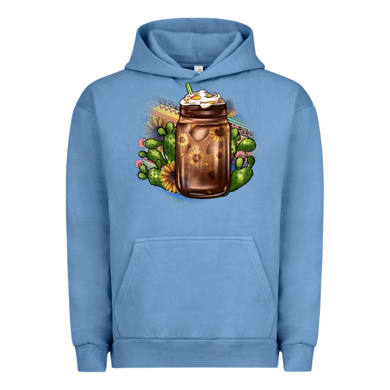Sunflower Coffee Cup Cactus Urban Hoodie by JahusDesignShop | Teevron