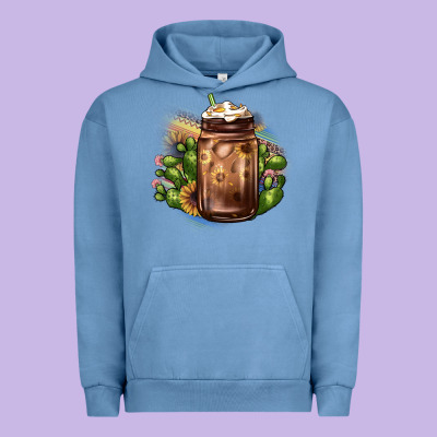 Sunflower Coffee Cup Cactus Urban Hoodie Designed By Jahusdesignshop