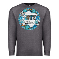 Charcoal Heather Winter vibes Premium Sweatshirt - RanaPortraitStore