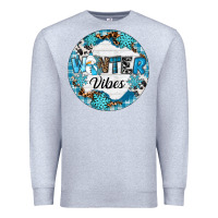 Heather Grey Winter vibes Premium Sweatshirt - RanaPortraitStore