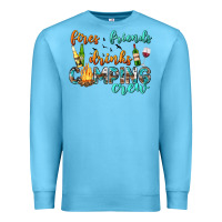 Ocean Blue fires friends drinks camping crew Premium Sweatshirt - texasbilliewilder