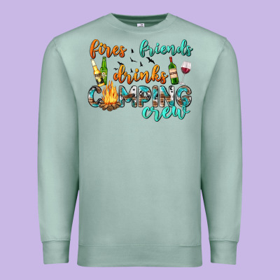 Premium Sweatshirt fires friends drinks camping crew