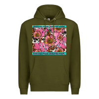 Army Green breast cancer awareness Premium Hoodie - AdoDesignShop