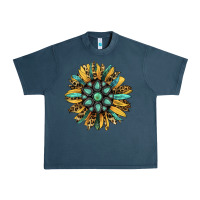 Midnight Navy Gemstone Sunflower Urban Heavy Tee - RanaPortraitStore