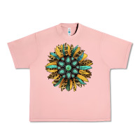 Salmon Gemstone Sunflower Urban Heavy Tee - RanaPortraitStore