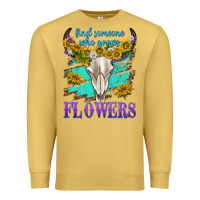 Antique Gold find someone who grows flowers Premium Sweatshirt - texasbilliewilder