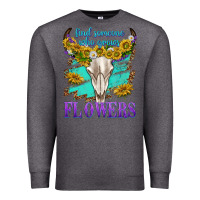 Charcoal Heather find someone who grows flowers Premium Sweatshirt - texasbilliewilder