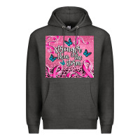 Charcoal Heather stronger than the stormcancer Premium Hoodie - AdoDesignShop