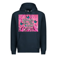 Navy stronger than the stormcancer Premium Hoodie - AdoDesignShop
