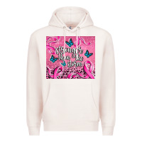 Pale Pink stronger than the stormcancer Premium Hoodie - AdoDesignShop