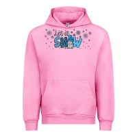 Fuchsia Pink winter let it snow Urban Hoodie - JahusDesignShop