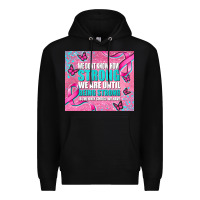 Black pink ribbon cancer Premium Hoodie - AdoDesignShop