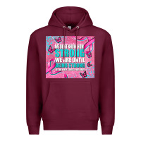 Burgundy pink ribbon cancer Premium Hoodie - AdoDesignShop