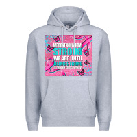 Heather Grey pink ribbon cancer Premium Hoodie - AdoDesignShop