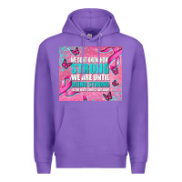 Purple pink ribbon cancer Premium Hoodie - AdoDesignShop