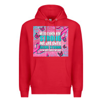 Red pink ribbon cancer Premium Hoodie - AdoDesignShop
