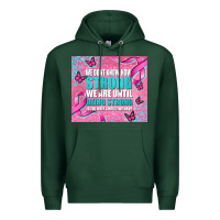 Sports Green pink ribbon cancer Premium Hoodie - AdoDesignShop