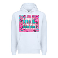White pink ribbon cancer Premium Hoodie - AdoDesignShop