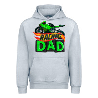 Heather Grey racing dad with racing motorcycle Urban Hoodie - AdoDesignShop