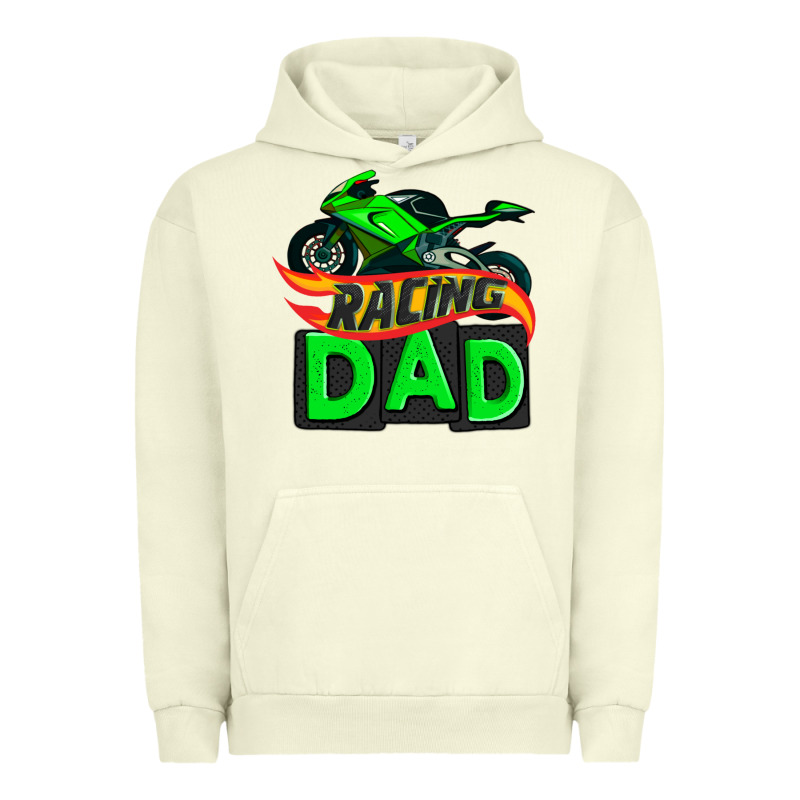 Racing Dad With Racing Motorcycle Urban Hoodie by AdoDesignShop | Teevron