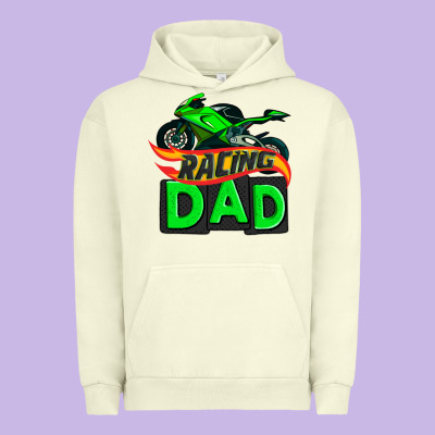 Racing Dad With Racing Motorcycle Urban Hoodie Designed By Adodesignshop