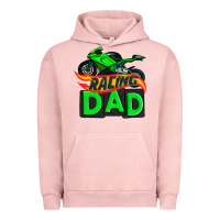 Pigment Salmon racing dad with racing motorcycle Urban Hoodie - AdoDesignShop
