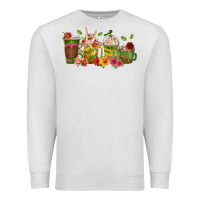 Oatmeal Heather floral hustler coffee cups Premium Sweatshirt - texasbilliewilder