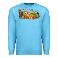 Ocean Blue floral hustler coffee cups Premium Sweatshirt - texasbilliewilder