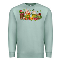 Seafoam floral hustler coffee cups Premium Sweatshirt - texasbilliewilder