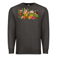 Smoke floral hustler coffee cups Premium Sweatshirt - texasbilliewilder