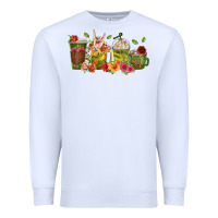White floral hustler coffee cups Premium Sweatshirt - texasbilliewilder