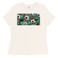 Bone western leopard camouflage turquoise soccer licence plate template Ladies Tee - Artiststas