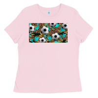 Bubblegum Pink western leopard camouflage turquoise soccer licence plate template Ladies Tee - Artiststas