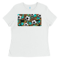 White western leopard camouflage turquoise soccer licence plate template Ladies Tee - Artiststas