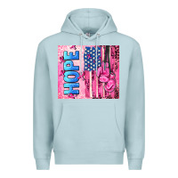 Blue Mist hope  breast cancer and american flag Premium Hoodie - AdoDesignShop