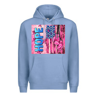 Colony Blue hope  breast cancer and american flag Premium Hoodie - AdoDesignShop