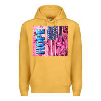 Mustard hope  breast cancer and american flag Premium Hoodie - AdoDesignShop