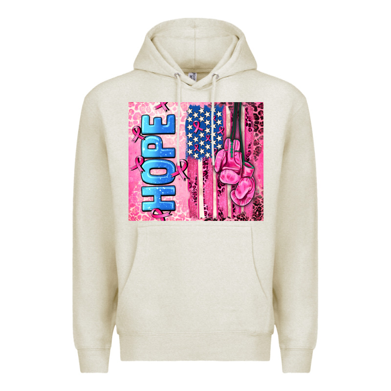 Hope  Breast Cancer And American Flag Premium Hoodie by AdoDesignShop | Teevron