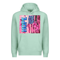 Seafoam hope  breast cancer and american flag Premium Hoodie - AdoDesignShop