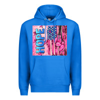True Royal hope  breast cancer and american flag Premium Hoodie - AdoDesignShop