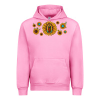 Fuchsia Pink sunflower lady of guadalupe Urban Hoodie - JahusDesignShop