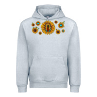 Heather Grey sunflower lady of guadalupe Urban Hoodie - JahusDesignShop