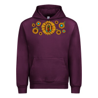Mauve Wine sunflower lady of guadalupe Urban Hoodie - JahusDesignShop