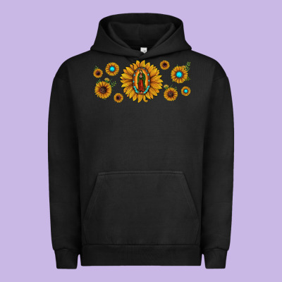 Sunflower Lady Of Guadalupe Urban Hoodie Designed By Jahusdesignshop