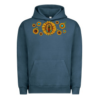 Pigment Midnight Navy sunflower lady of guadalupe Urban Hoodie - JahusDesignShop