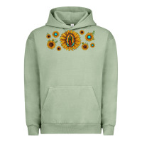 Pigment Oil Green sunflower lady of guadalupe Urban Hoodie - JahusDesignShop