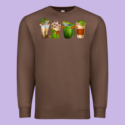 Premium Sweatshirt frog coffee cups