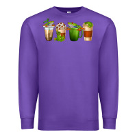 Purple frog coffee cups Premium Sweatshirt - texasbilliewilder