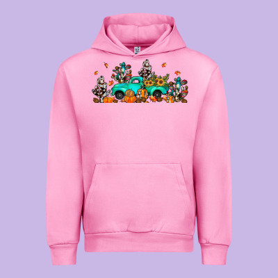 Fall Cactus Pumpkin Truck Urban Hoodie Designed By Jahusdesignshop
