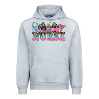 Heather Grey nurse with race and oto equipment Urban Hoodie - AdoDesignShop